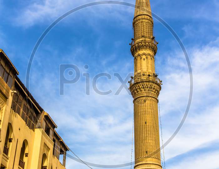 Minaret Of The Al-Hussein Mosque In Cairo - Egypt