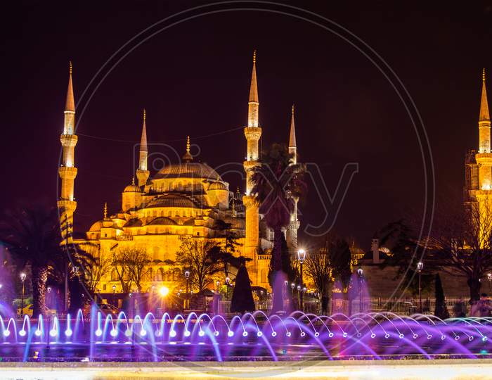 View Of The Sultan Ahmed Mosque In Istanbul - Turkey