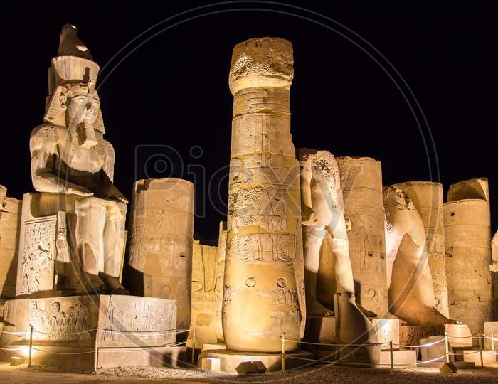 Figure Of Ramses Ii In Luxor Temple - Egypt