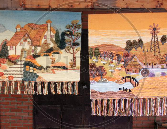 Carpets And Rugs Souvenirs Depicting Rural Scenes