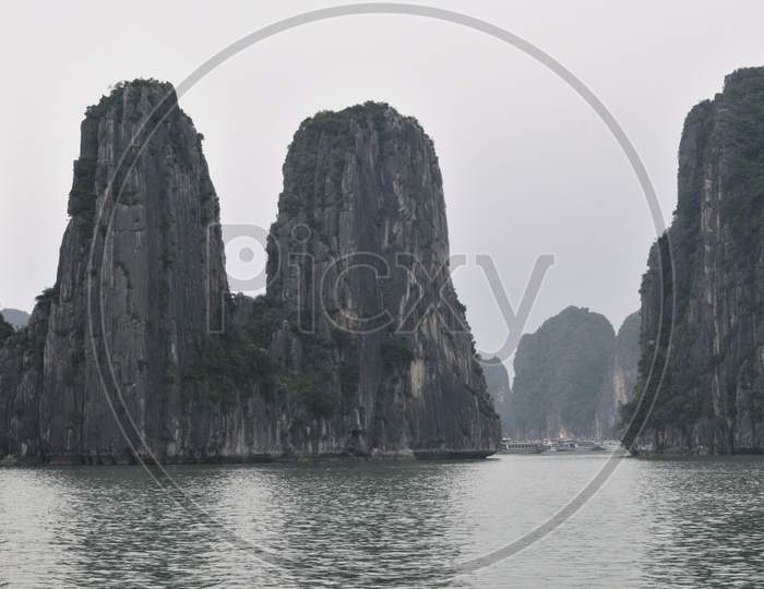 Rock Formation in Ha Long Bay Vietnam