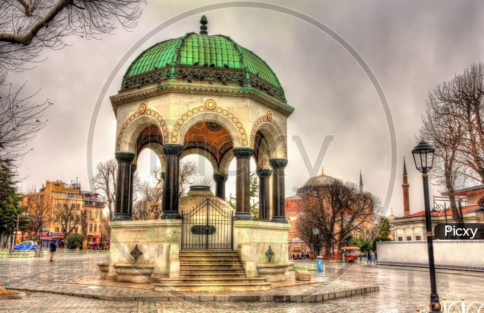 German Fountain On Sultanahmet Square In Istanbul - Turkey