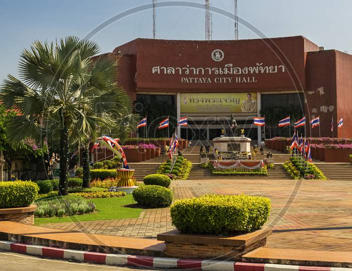 Pattaya,Thailand - April 18,2018: City Hall