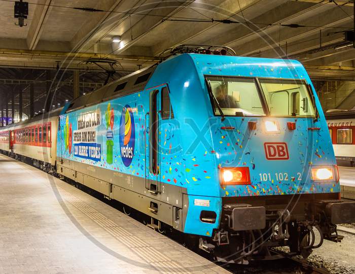 City Night Line Train To Prague At Basel Sbb Station In Switzerland