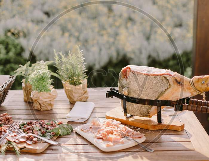 Prosciutto Leg And Ham In Italy