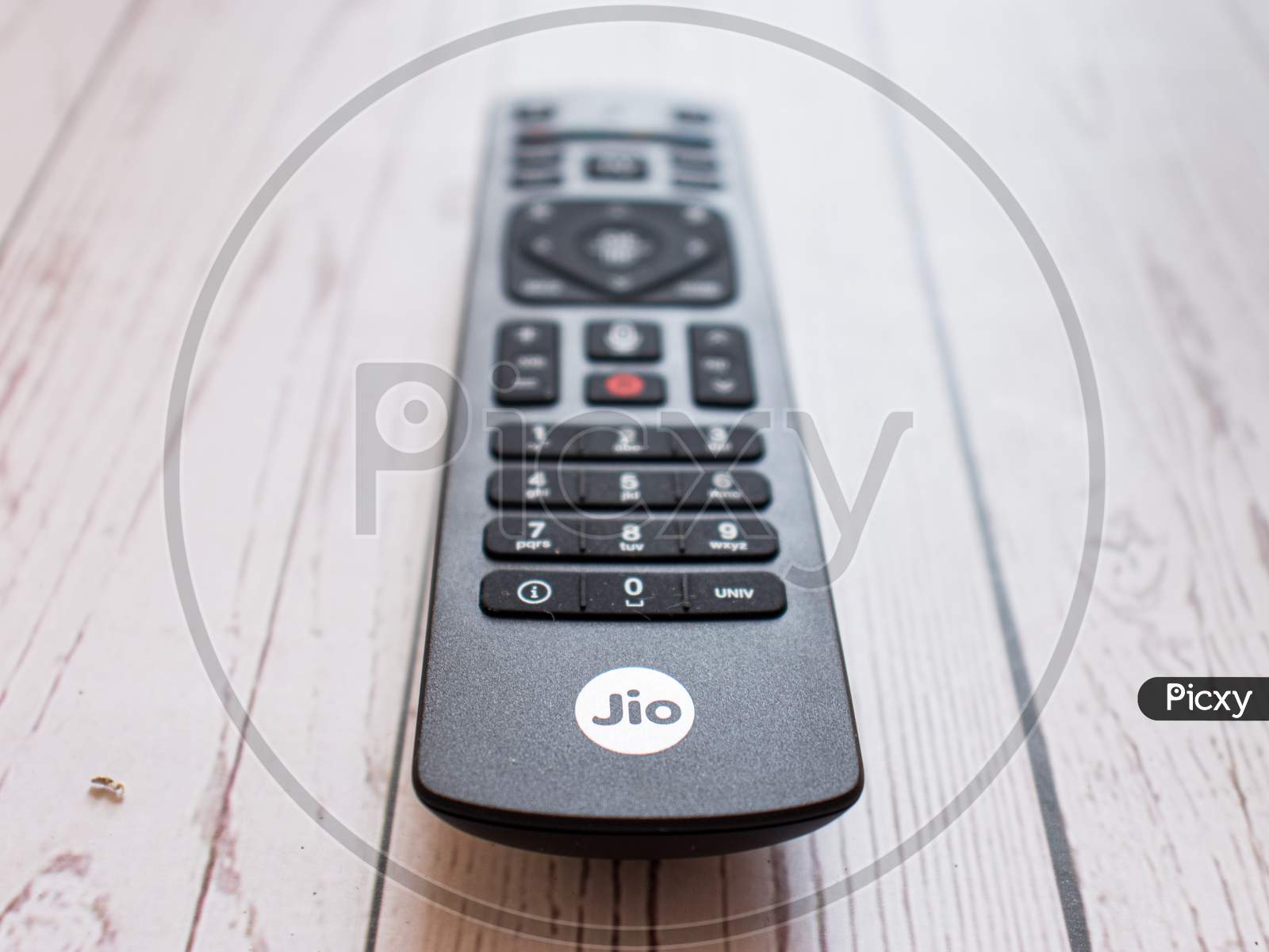 Assam, india - April 28, 2020 : Jio fibre/tv set top box 4k.