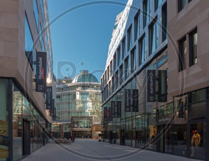 Stuttgart,Germany - February 24,2019:Karlstrasse This Is A New,Modern Shopping Complex With Shops,Restaurants And Offices.It Is Opposite Charlottenplatz.