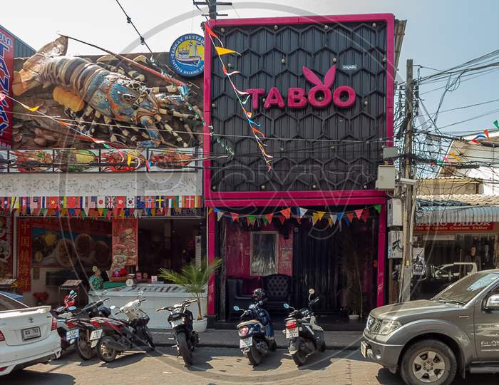 Pattaya,Thailand - April 14,2018: Walking Street