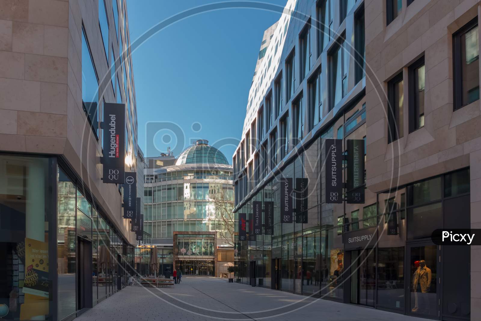 Stuttgart,Germany - February 24,2019:Karlstrasse This Is A New,Modern Shopping Complex With Shops,Restaurants And Offices.It Is Opposite Charlottenplatz.