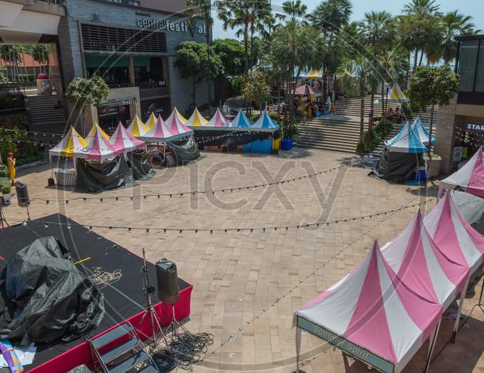 Pattaya,Thailand - April 12,2018: Central Festival This Is The Outdoor Area Of The Mall For Events And Festivals.It'S On Beachroad,Near Soi 9.