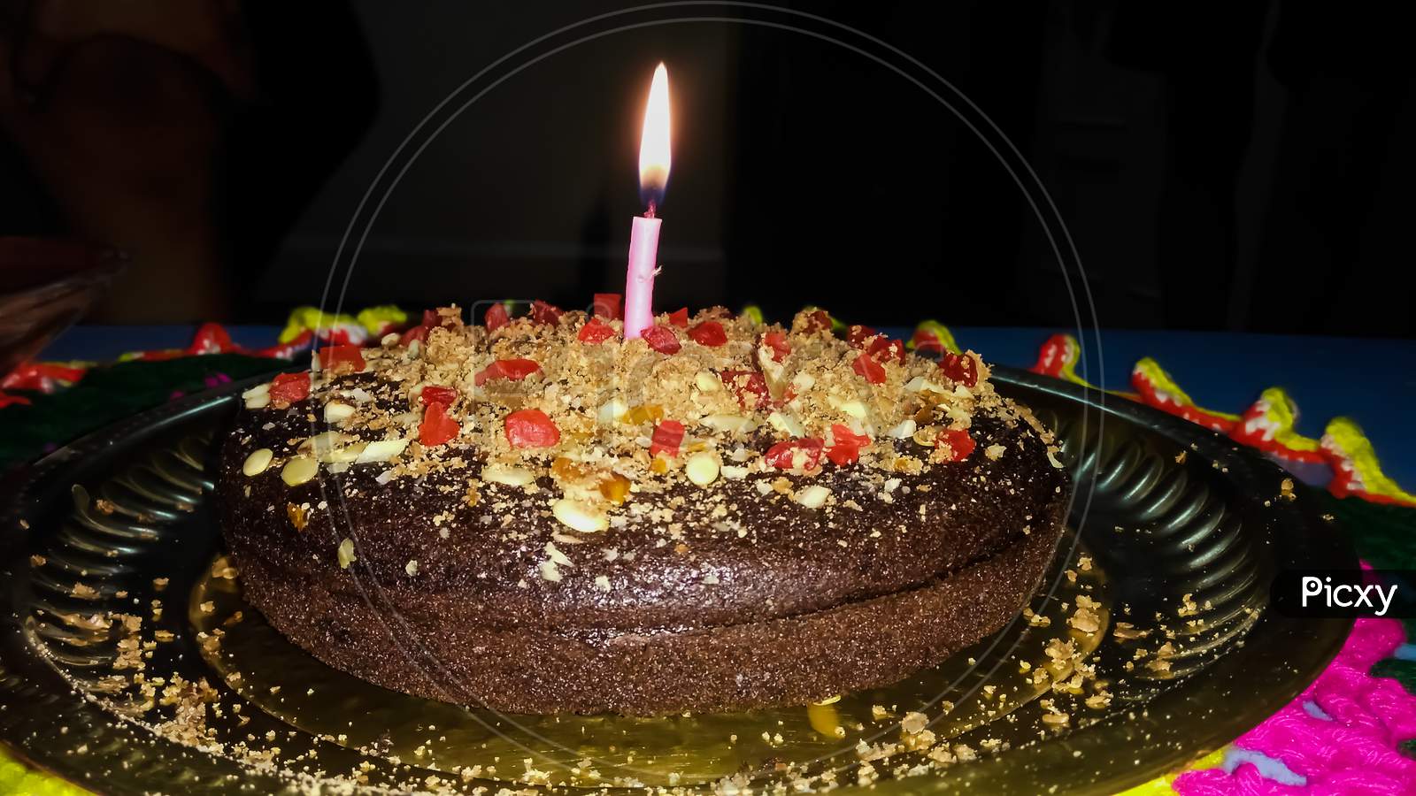 Birthday cakes with candle