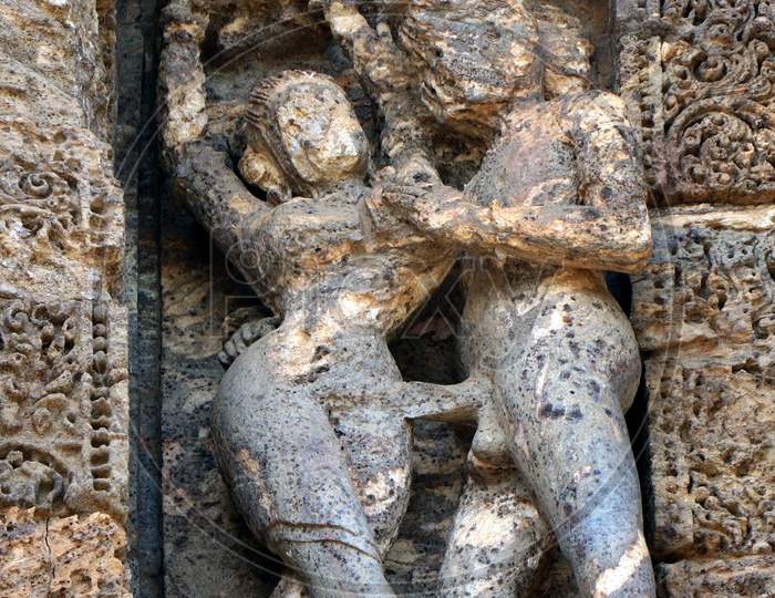 Stone Carvings in Konark Sun Hindu temple in Konark, Odisha