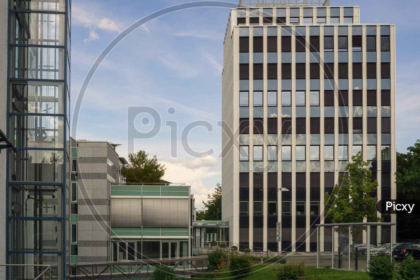 Stuttgart,Germany - May 25,2018: This Is A Small Office Building Of The Robert Bosch,The Big Electronics Company.It'S In Maybachstrasse.