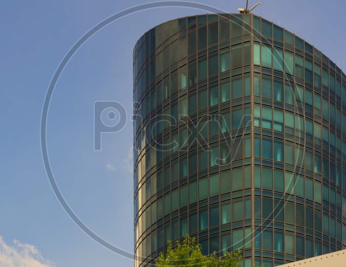 Stuttgart,Germany - June 08,2018:Industriestrasse This Is The Modern Colorado Tower Near The Train Station. It'S The Highest Office Building In Stuttgart.