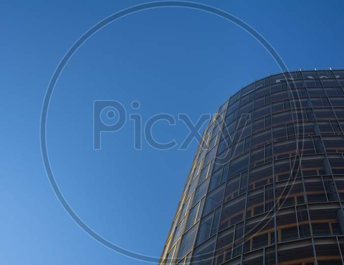 Stuttgart,Germany - February 24,2019:Europe District This Is A New,Modern Office Building Of The Lbbw,One Of South Germany'S Biggest Banks.It'S Between Heilbronner Strasse And Main Station.