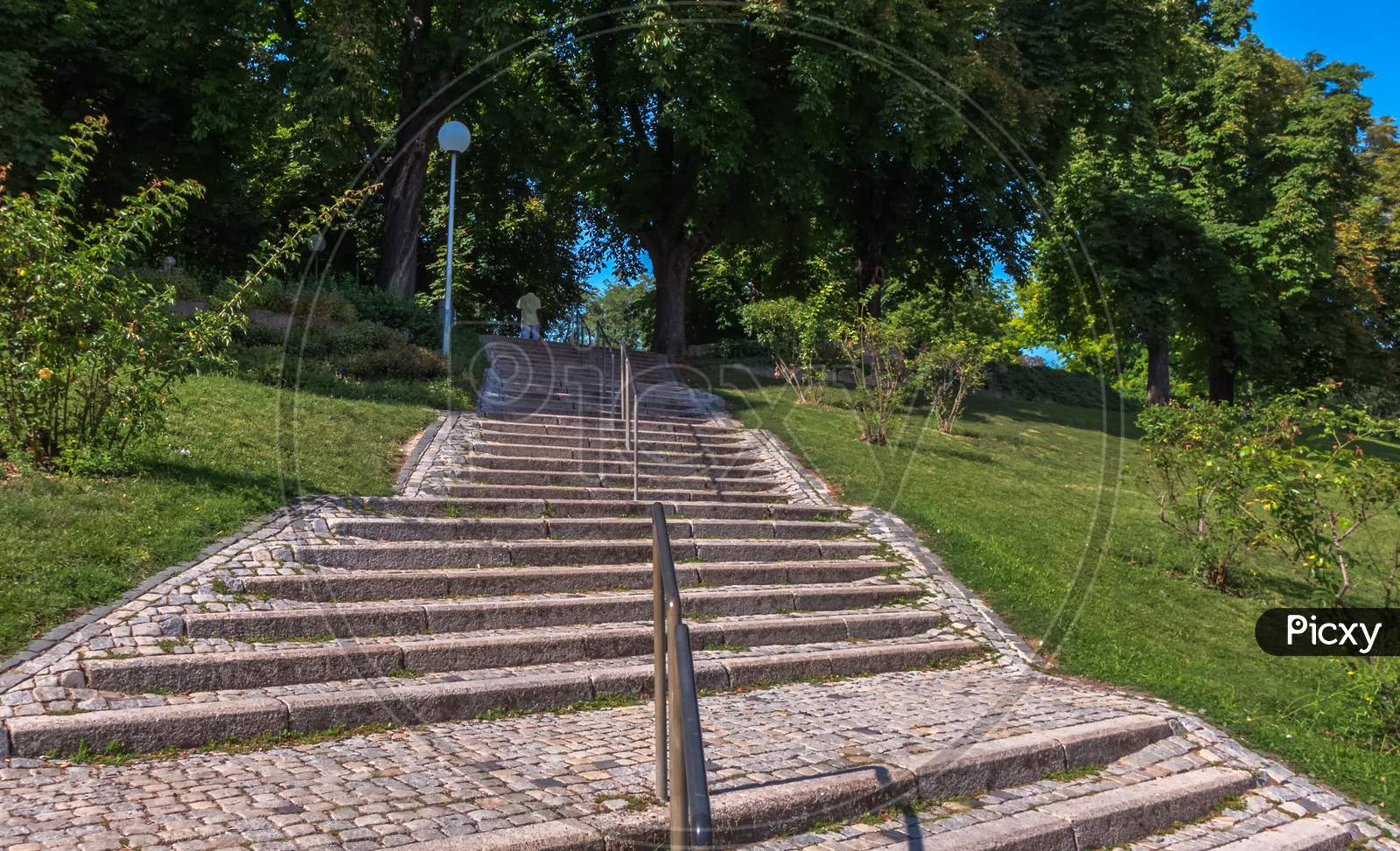 Stairs In A Park Of An Urban City