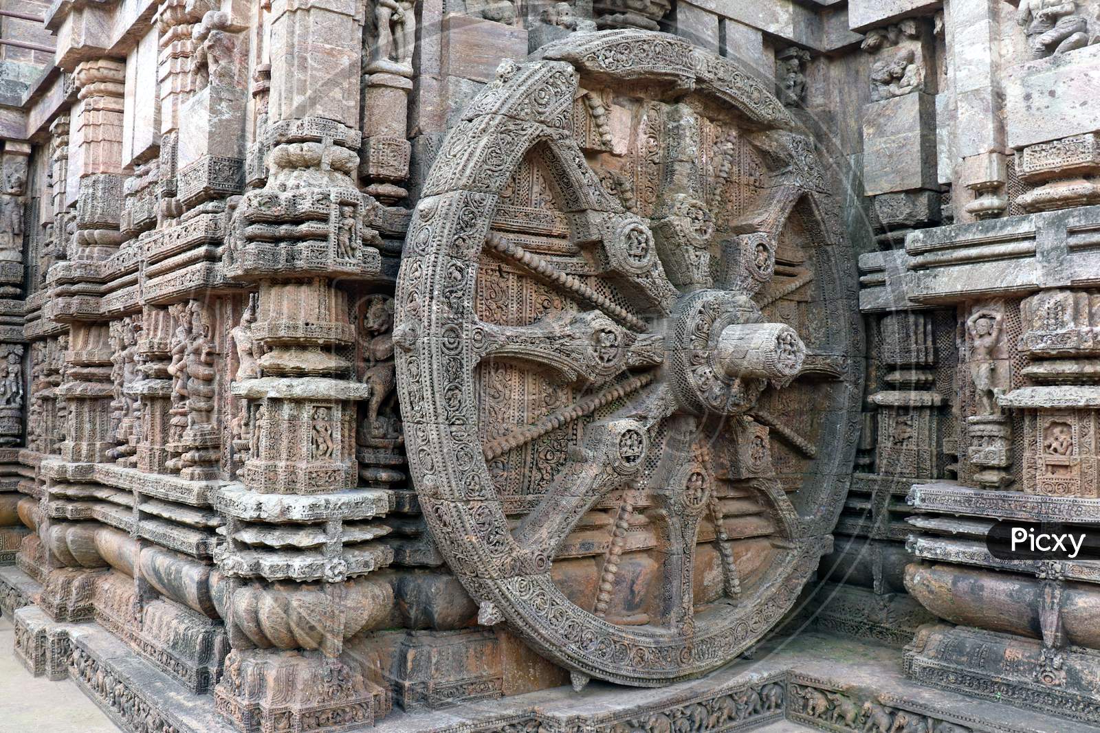 Stone Carving in Konark Sun Hindu temple in Konark, Odisha