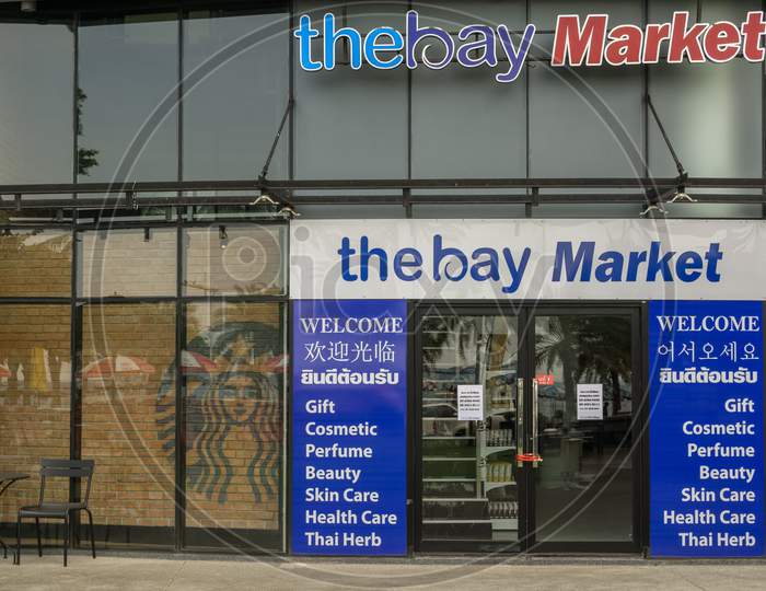 Pattaya,Thailand - October 12,2018: The Bay Market This Is A Shop In The The Bay Mall,Which Is On Beachroad.