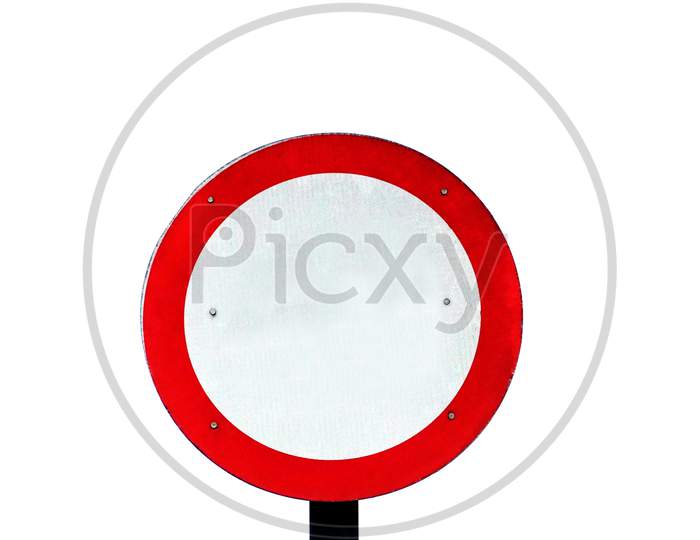 empty sign board isolated on white