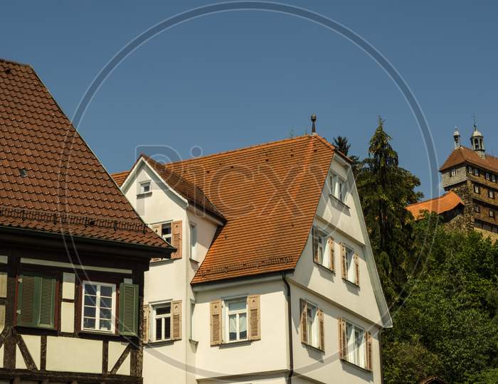 An Old House On A Hill In Esslingen