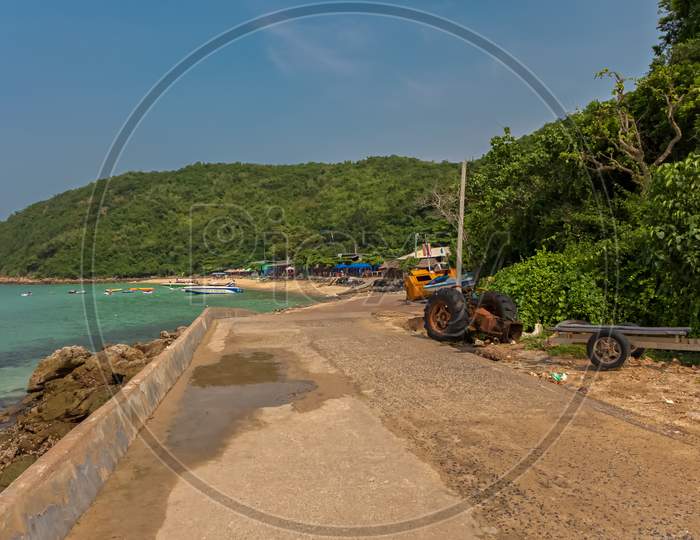 A Small Street To A Beach Of Koh Larn In Thailand