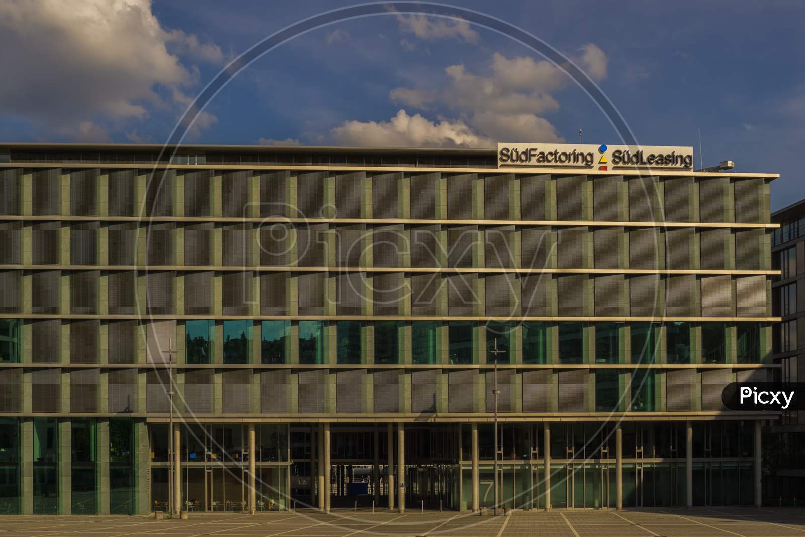 Stuttgart,Germany - May 25,2018: Südleasing This Is A Finance Company Which Is In The Europe District Near Main Station.This District Is A New,Modern Business Area.