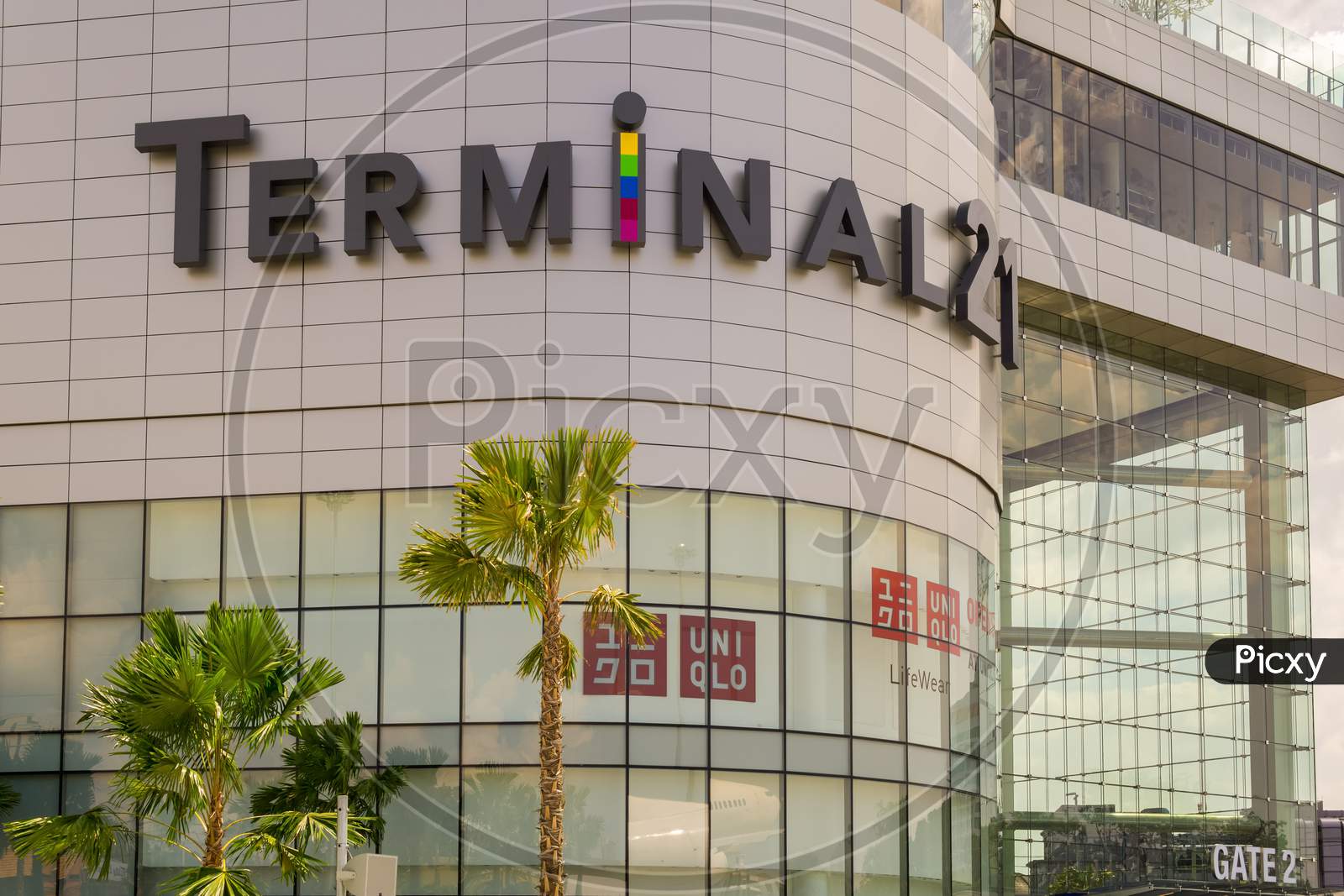 Pattaya,Thailand - October 12,2018: Terminal 21 This Is The Big,New Mall In Second Road Before The Opening Seven Days Later. It Contains Many Shops,Restaurants And A Cinema.