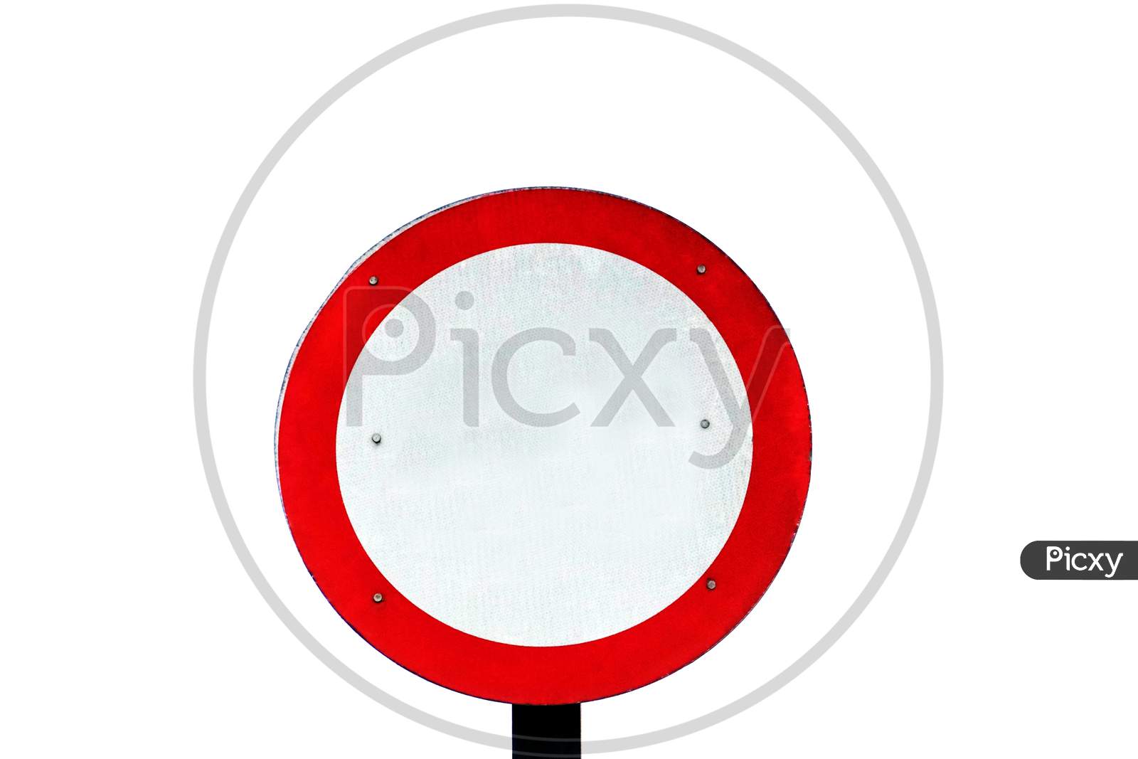 empty sign board isolated on white