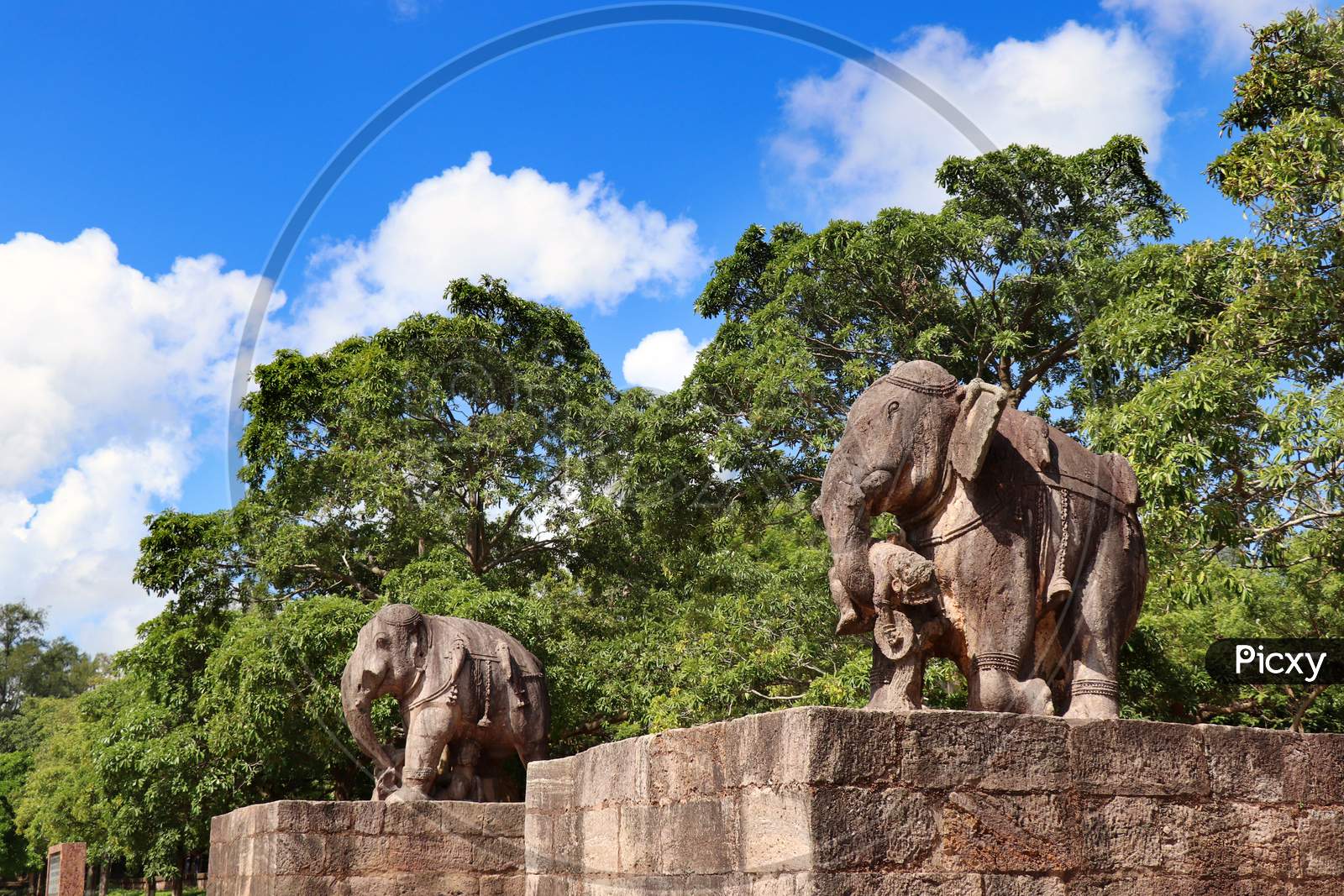 Elephant Idols at Konark Sun Hindu temple in Konark, Odisha