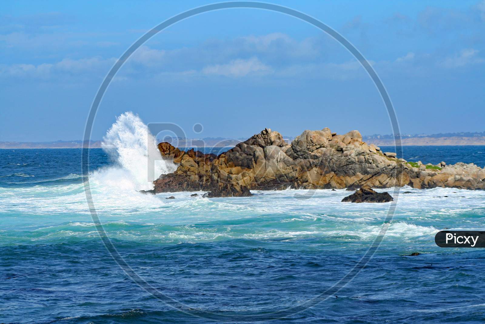 Crashing Waves In Monterey Bay