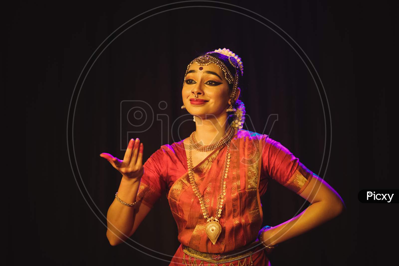 A Young Bharatnatyam Dancer Looks At Balrama At The Manamohana Event On December 6,2018 At Sevasadan Hall In Bengaluru,India