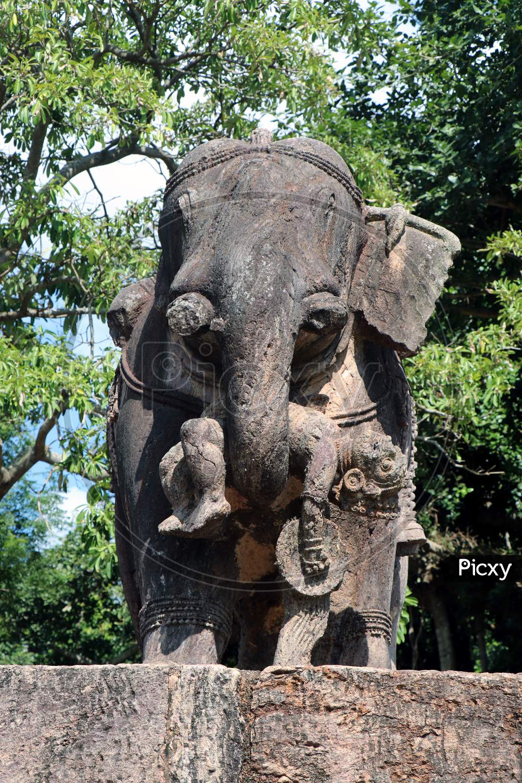 Elephant Idol at Konark Sun Hindu temple in Konark, Odisha