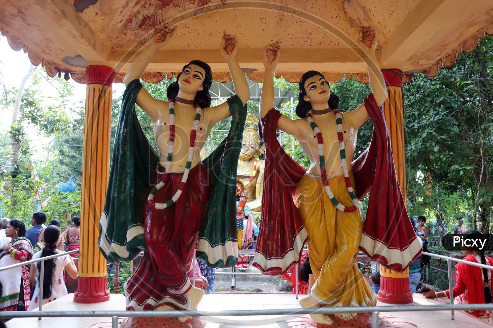 Idol's or Statues in Gupta Vrindavan Temple in Puri, Odisha