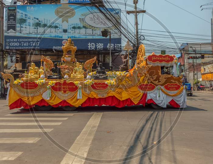 Pattaya,Thailand - April 13,2018: Second Road