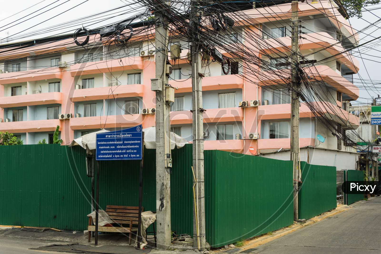Pattaya,Thailand - October 12,2018: Soi 7 This Is A New Construction Site In The Direction To Second Road.The Old Bar Buildings Were Wrecked.