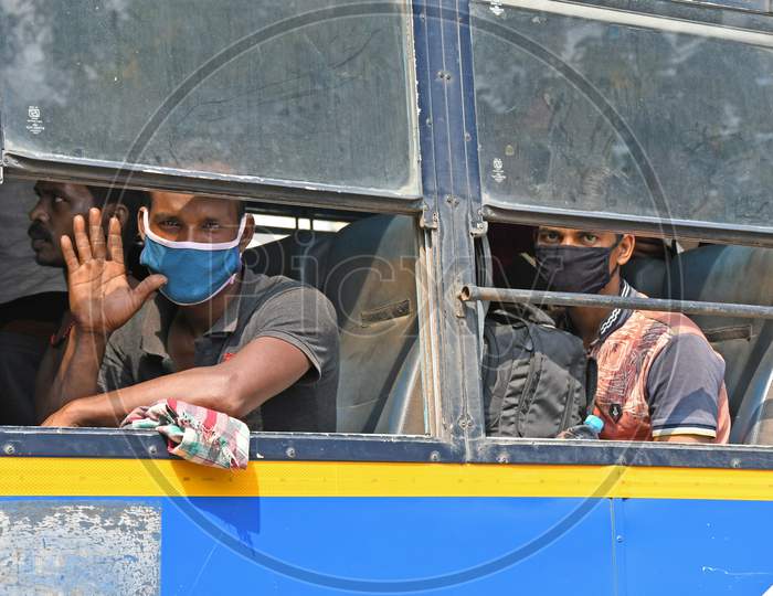 Migrant workers stranded due to lockdown in the emergence of Novel Coronavirus (COVID-19) have returned to their home state (West Bengal) on a 'Shramik Special' train from other states