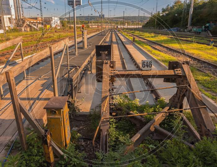 Old,Rusty Railways In A German City