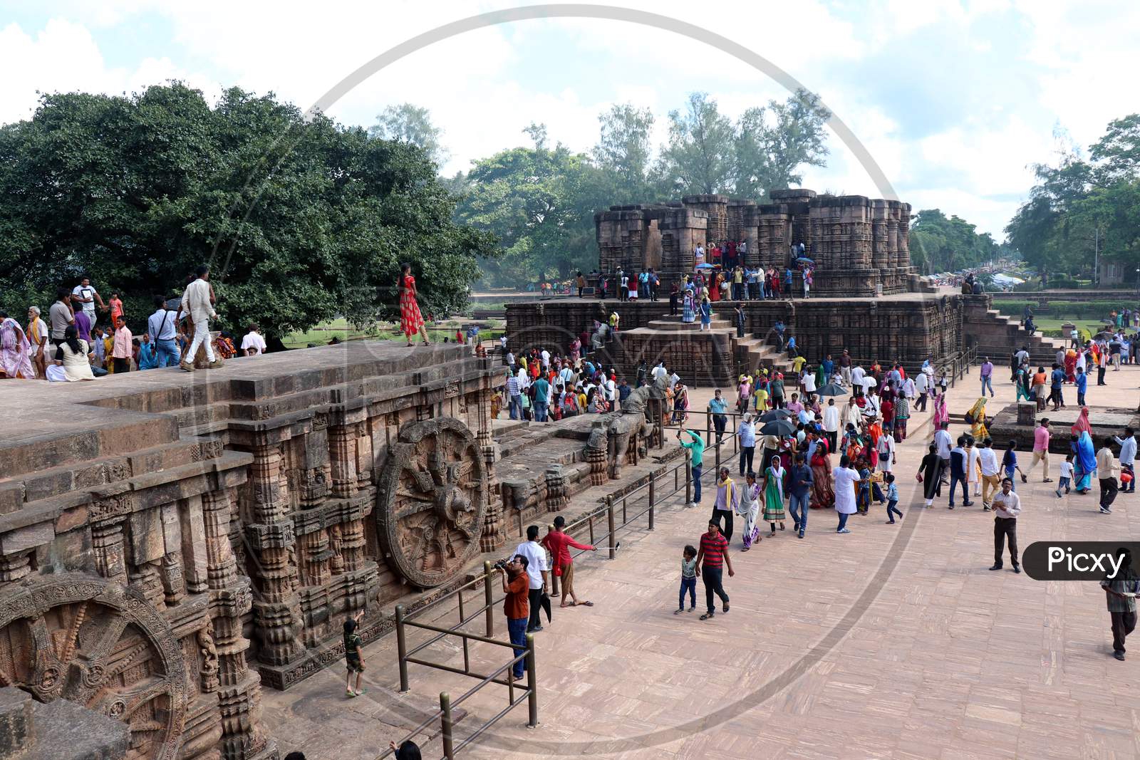People at Konark Sun Hindu temple in Konark, Odisha