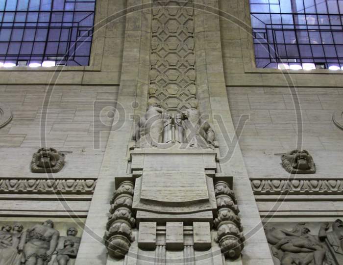 Milano Centrale train station building architecture detail