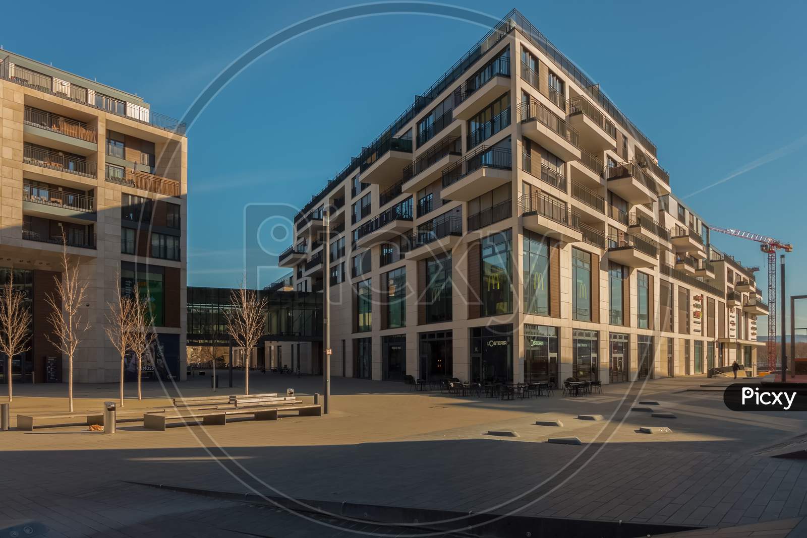 Stuttgart,Germany - February 24,2019:Mailaender Platz This Is Milaneo,A Modern Complex With A Shopping Mall,Apartments And A Hotel.It Is Opposite The City Library.