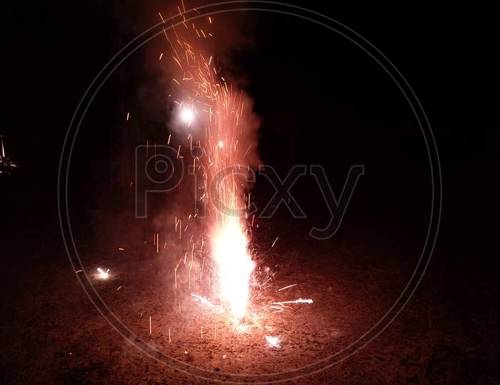 Picture of firecracker which is exploding.