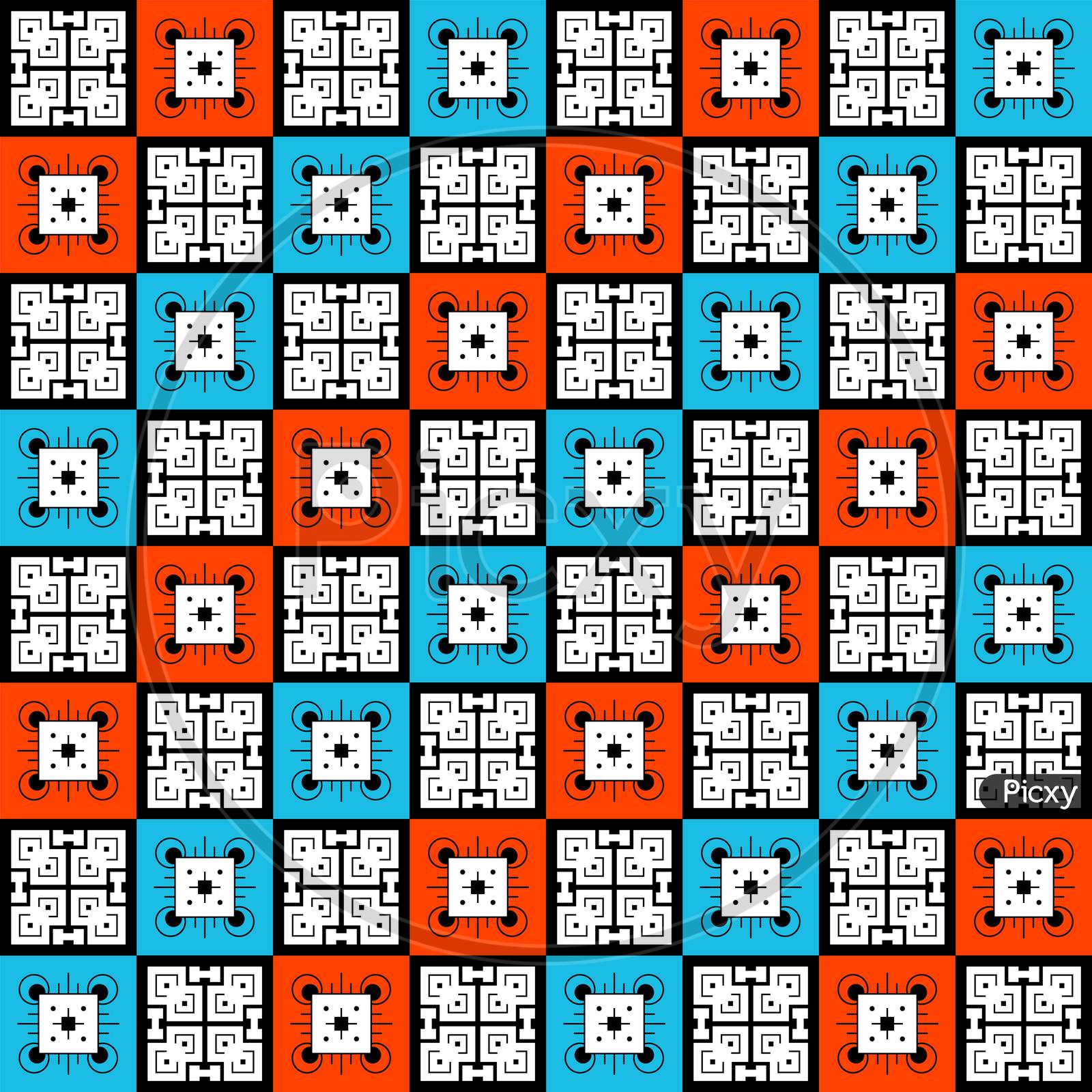 Colorful Block Background Pattern Design