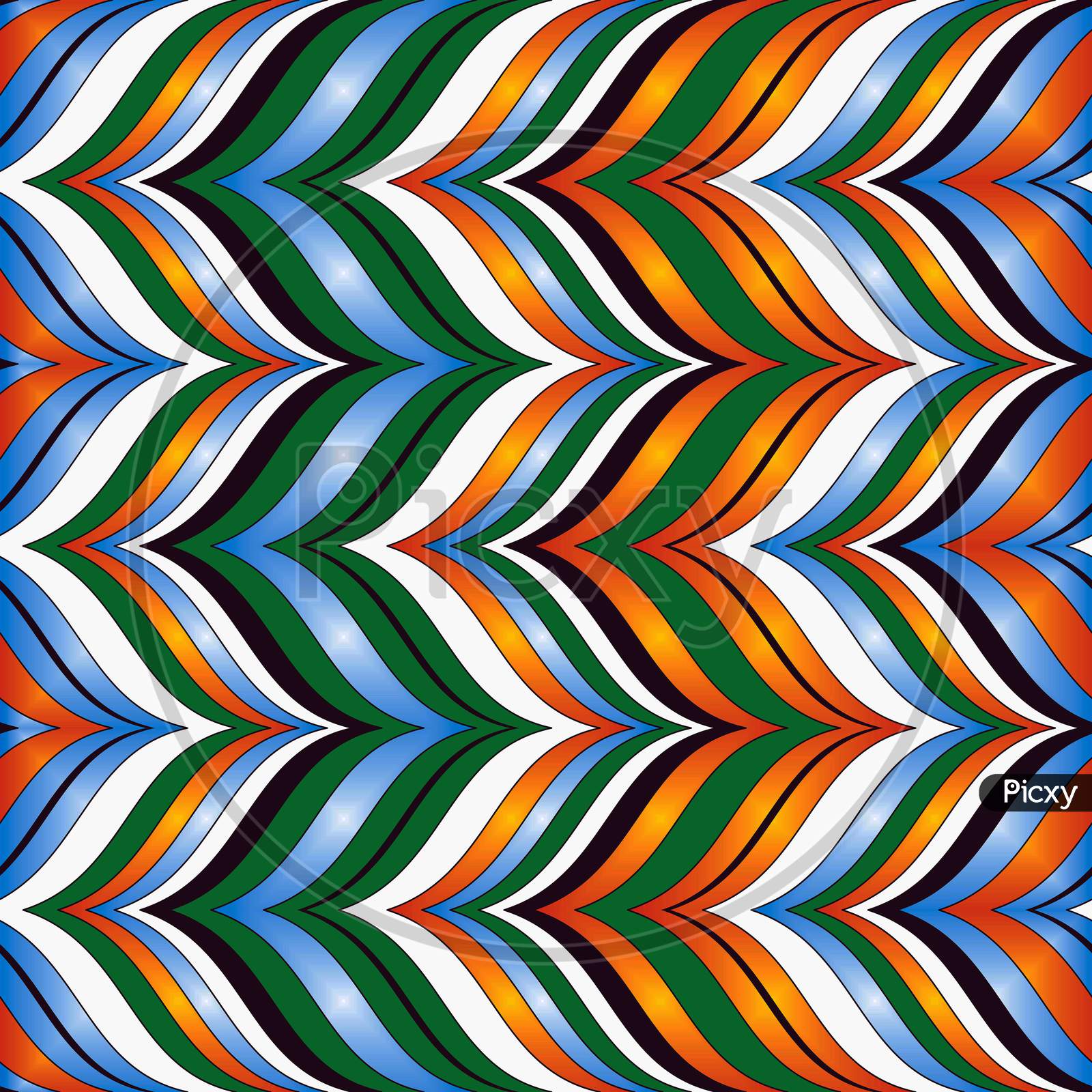 Vibrant Colors Digital Waves Pattern