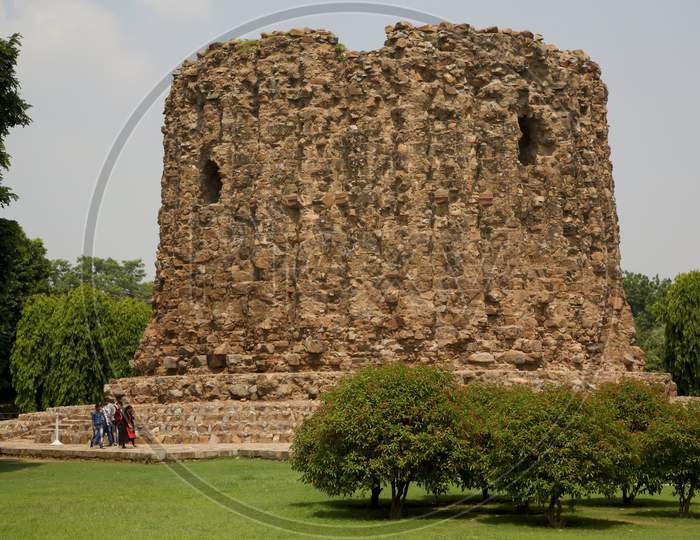 The Remains Of This Imposing Minar Dwarf Visitors In India
