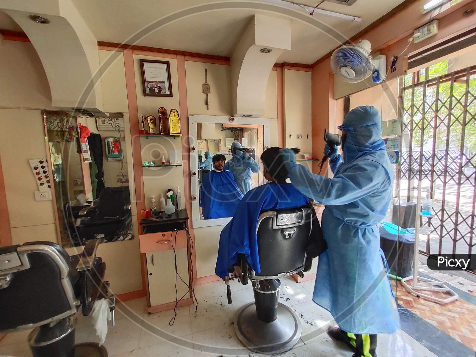 Barber shop after corona effect