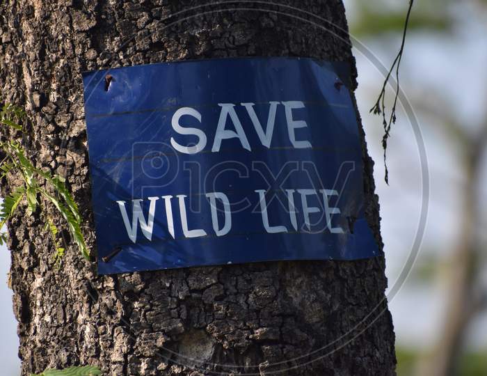 A save wild life sign