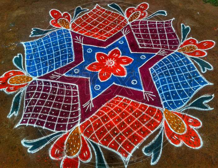 Rangoli Floral design