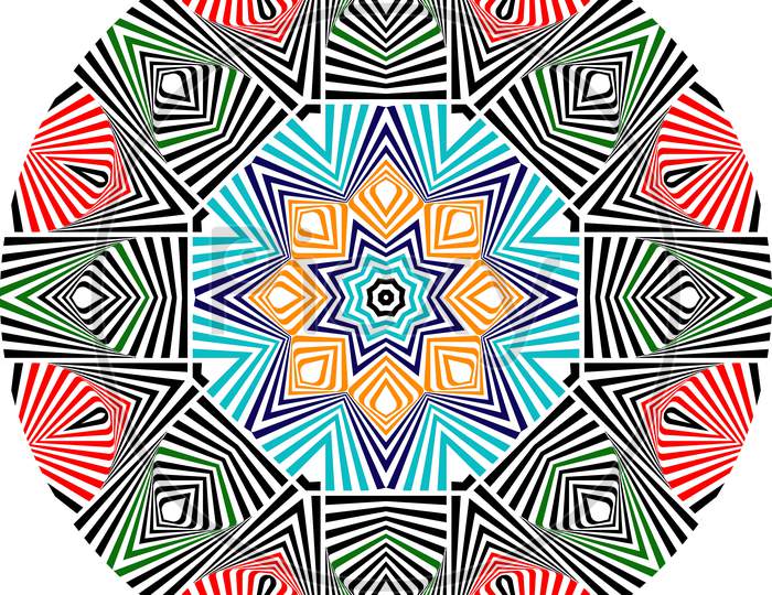 Colorful Mandala Round Design.