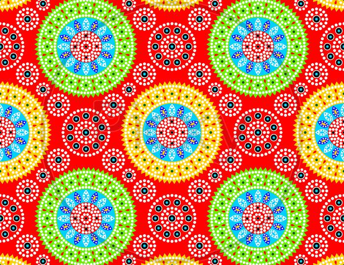 Colorful Abstract Chunri Dots Pattern Background Design
