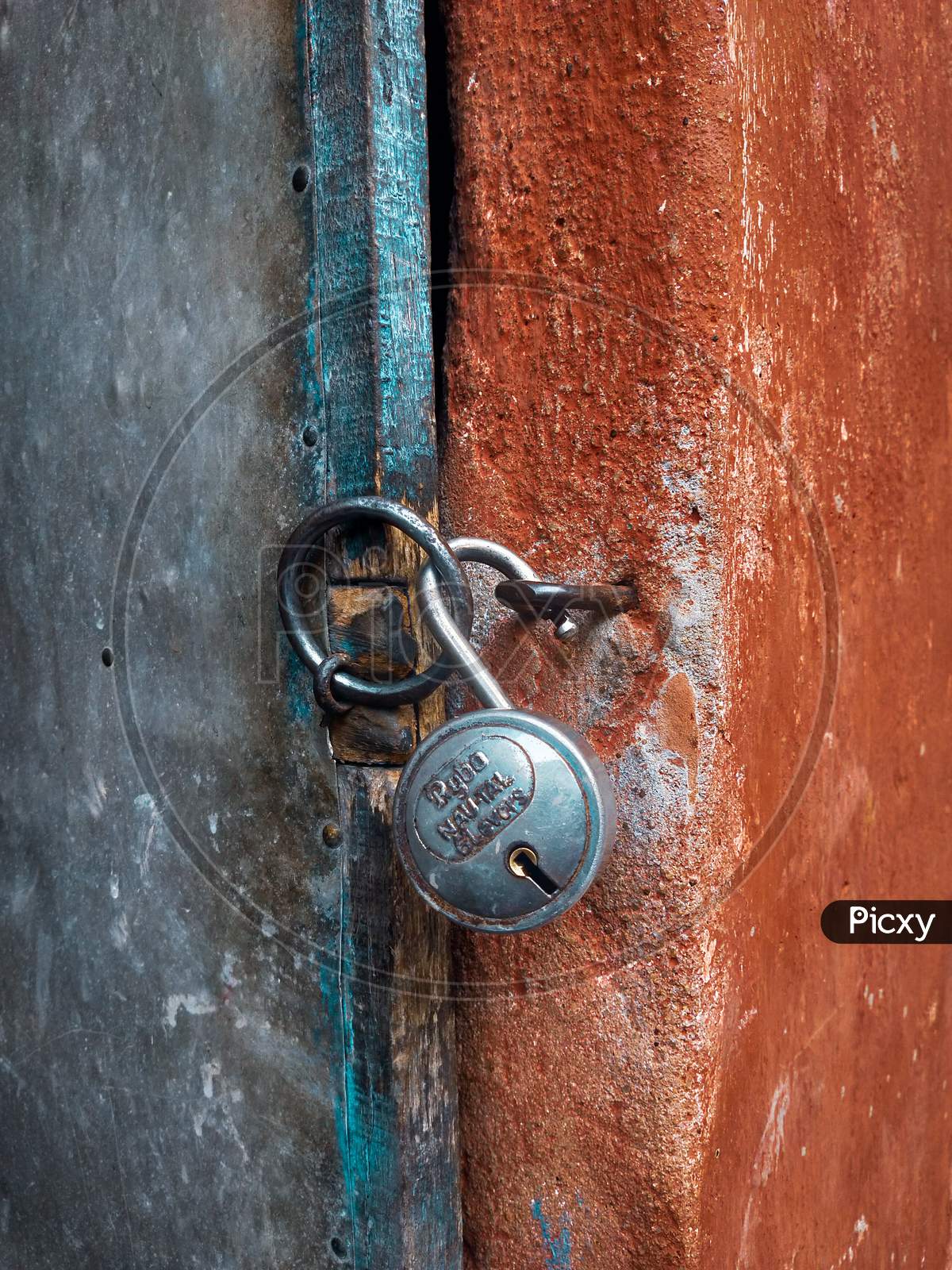 Unlock, lock and key.